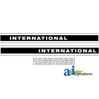 Farmall | International 1066 Tractor Decal Set, Black Stripe
