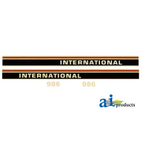 Farmall | International 986 Tractor Hood Decal (with RED STRIPE DECAL)