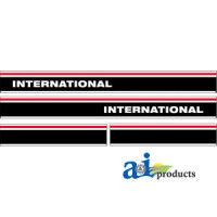 Farmall | International 986 Tractor Hood Decal (with CAB and RED STRIPE DECAL)