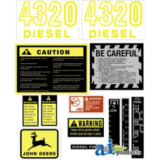 John Deere 4320 Tractor Hood Decal