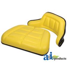 John Deere 2150 Tractor Rail Style Seat and Wrap Around Backrest (2 Pc. Set)