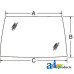 Case | Case-IH 1394 Tractor Glass, Windshield, Front