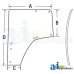 Glass, LH Door; Panorama Version fits John Deere 7430E PREMIUM Tractor