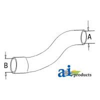 John Deere 2950 Tractor Radiator Hose, Upper