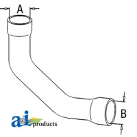 John Deere 1850 Tractor Radiator Hose, Lower (SN  720000 and greater)