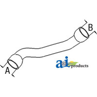 John Deere 2755 Tractor Radiator Hose, Lower (SN  669788 and greater)