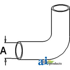 Radiator Hose, Upper (SN  669788 and greater) fits John Deere 2755 Tractor