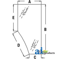 John Deere 7420 Tractor Glass, Door (RH)