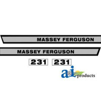 Massey Ferguson 231 Tractor Hood Decal