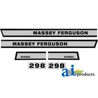 Massey Ferguson 298 Tractor Hood Decal