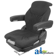 Image of Ford | New Holland TC29 Compact Tractor Grammer Seat Assembly, CHARCOAL MATRIX CLOTH