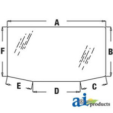 Glass, Rear - Tinted fits John Deere 9420 Tractor