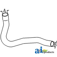 Upper Radiator Hose (with CAB) fits John Deere 7610 Tractor