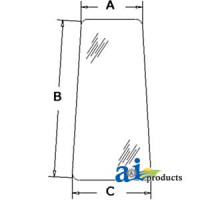 Case | Case-IH 570LXT Industrial/Construction Glass, Door, Rear (LH)