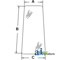 Case | Case-IH 570LXT Industrial/Construction Glass, Door, Rear (RH)