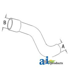 Radiator Hose, Upper (with AC) fits John Deere 4630 Tractor