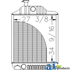 John Deere 8430 Model Year 1974-1981 Tractor Radiator