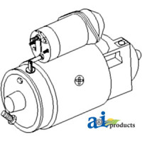 Massey Ferguson 750 Combine Starter, Delco (S/N less than 169619595 Gas) - Includes $20 refundable Core Charge