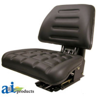 Massey Ferguson SEVERAL Tractor Seat with Trapezoid Backrest, Black , 300 lb / 136 kg Weight Limit