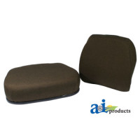 John Deere 7510 Tractor Cushion Set 2 Pc., Steel, Hydraulic, ORIGINAL FABRIC