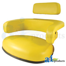 Seat Cushion Kit; 3 Piece, Yellow Vinyl fits John Deere 2520 Tractor