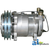 Versatile 555V Tractor Compressor, Sanden Style with Clutch (1980- 1982)