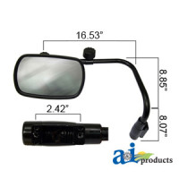 Allis Chalmers | Agco Allis SEVERAL Tractor Mirror Assembly, Universal Extendable, Glass (LH)