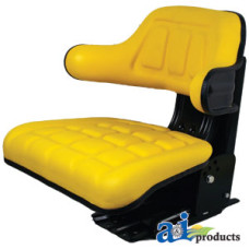 Complete Seat, Wrap Around Back with Arms, YLW fits John Deere 2040S Tractor