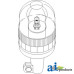Fiat | Hesston ALL MODELS (Undefined) Rotating Beacon, Amber, Pipe Type, Solid Base