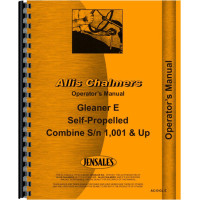 Allis Chalmers E Combine Operators Manual (1,001 - Up) (Self Propelled)