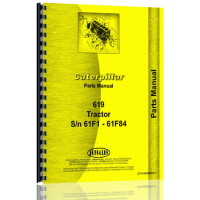 Caterpillar 619 Tractor Scraper Parts Manual (S/N 61F1-61F814) (61F1-61F814)