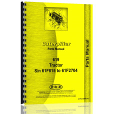 Image to represent Caterpillar 619 Tractor Scraper Parts Manual (S/N 61F815-61F2704) (61F815) Caterpillar 619 Tractor Scraper Parts Manual (S/N 61F815-61F2704) (61F815)