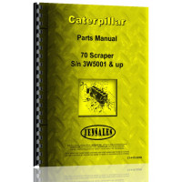 Caterpillar 70 Scraper Parts Manual (S/N 3W5001-3W6276)