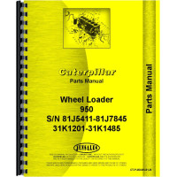 Caterpillar 950 Wheel Loader Parts Manual (SN# 31K1201-31K1485, 81J5411-81J7845) Caterpillar 950 Wheel Loader Parts Manual (SN# 31K1201-31K1485, 81J5411-81J7845)