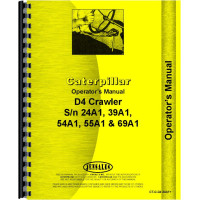 Caterpillar D4 Crawler Operators Manual (SN# 24A1, 39A1, 40A1, 54A1, 55A1, 69A1 and Up) (Various Serials)
