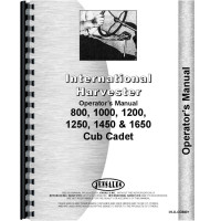 International Harvester Cub Cadet 800 Lawn & Garden Tractor Operators Manual International Harvester Cub Cadet 800 Lawn & Garden Tractor Operators Manual