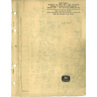 John Deere A Tractor Parts Manual (NOS)