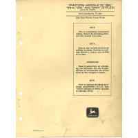 John Deere B Tractor Parts Manual (NOS)