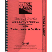 Massey Ferguson 60 Tractor Loader Backhoe Operators Manual