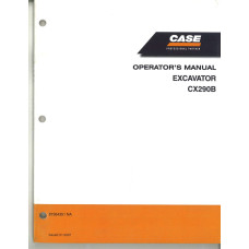 Image to represent Case CX290B Excavator Operator's Manual (87364351NA) Case CX290B Excavator Operator's Manual (87364351NA)