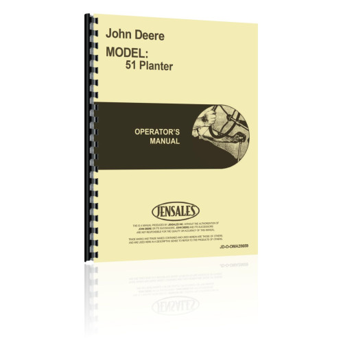 John Deere 51 Operator Manual - PDF Download and Printed Copy