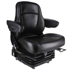 Image to represent Case 2394 Tractor Sears Mid Back Seat, Black Vinyl Seat, w/ Mechanical Suspension - S8302273 Image of Case 2394 Tractor Sears Mid Back Seat, Black Vinyl Seat, w/ Mechanical Suspension - S8302273