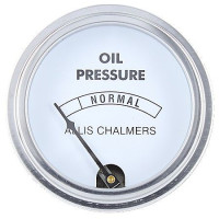 Allis Chalmers Oil Pressure Gauge, White Face (0-30 PSI) (ACS159) Allis Chalmers Oil Pressure Gauge, White Face (0-30 PSI) (ACS159)