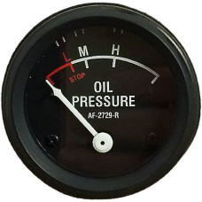 John Deere Oil Pressure Gauge (0-55 PSI) - Dash mounted, Black Face John Deere Oil Pressure Gauge (0-55 PSI) - Dash mounted, Black Face