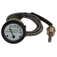 John Deere Water Temperature Gauge, White Face (NJD421)