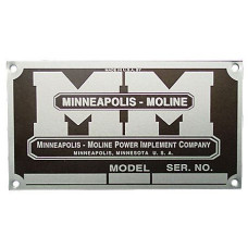 Minneapolis Moline Blank Serial Number Tag With 4 Rivets (MMS032) Minneapolis Moline Blank Serial Number Tag With 4 Rivets (MMS032)