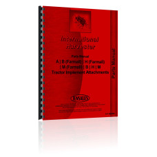 International Harvester A Tractor Implement Attachments Parts Manual