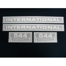 International Harvester 544 (hoods & mod ltrs) blk/chrome Vinyl Cut Decal Set (VI499) International Harvester 544 (hoods & mod ltrs) blk/chrome Vinyl Cut Decal Set (VI499)